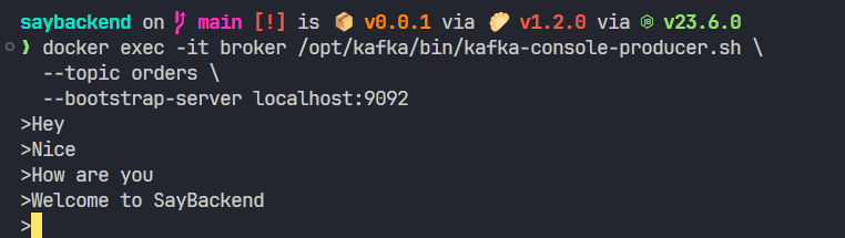 Kafka console producer