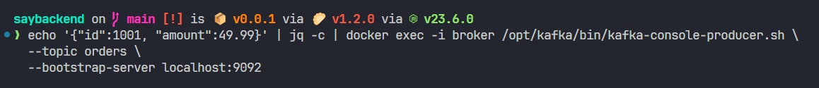 Kafka console producer