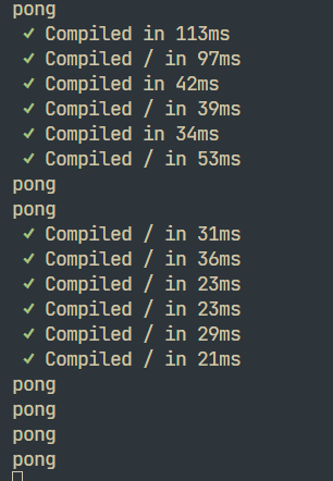 pong as output in console